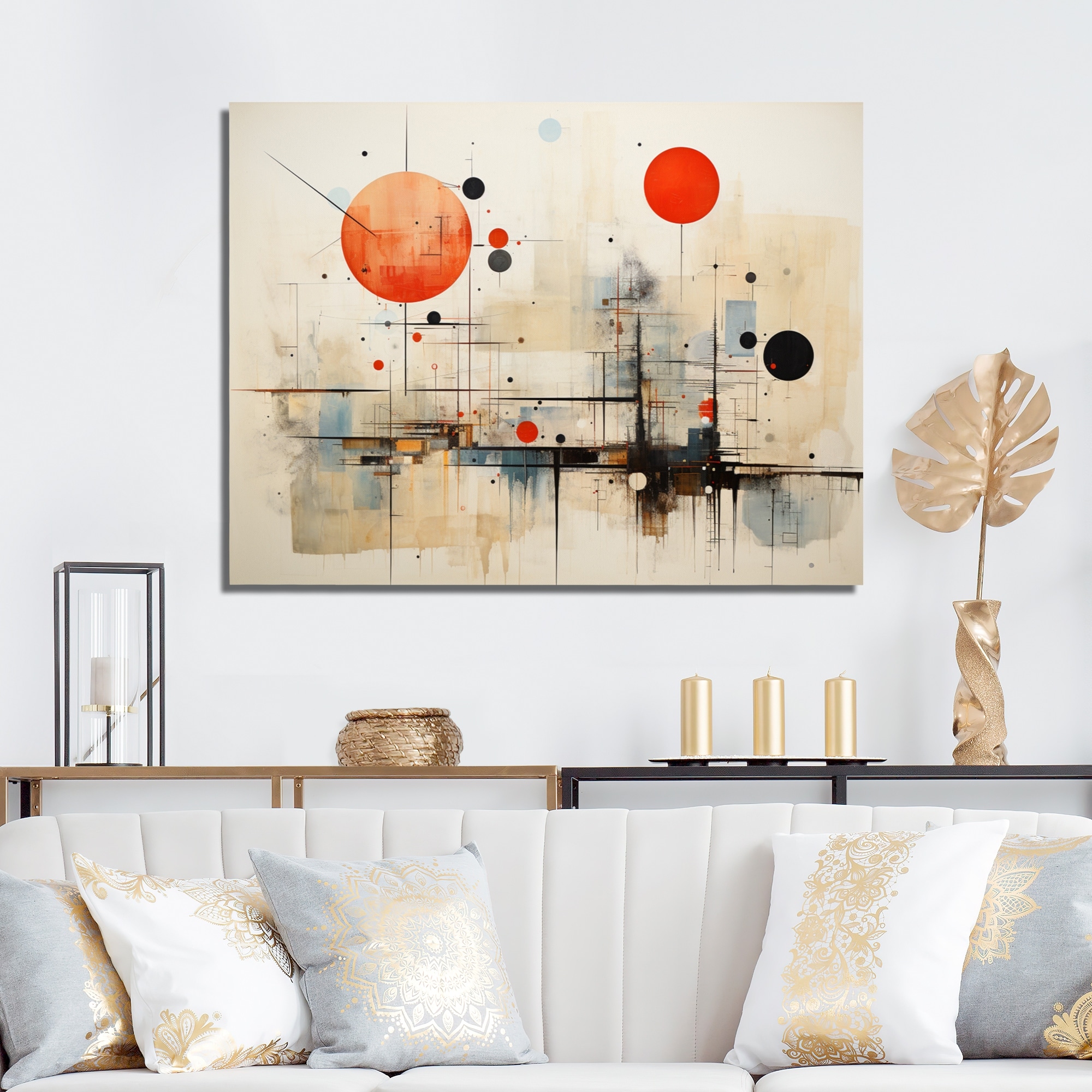 Designart "Colorful Mid Century Abstract Elegance II" Midcentury — free download
